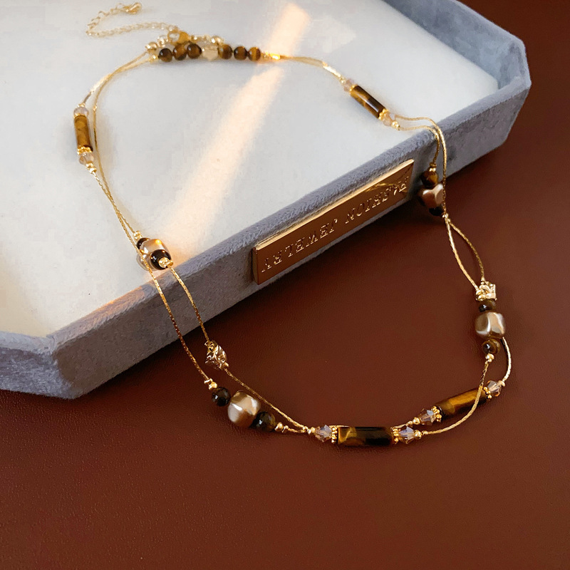 4 collane - oro - curry