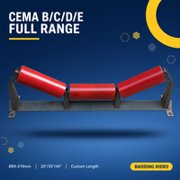 Rodillo de Acero Estándar CEMA para Transportador de Banda, Rodillo de Retorno y Transporte para Bandas B C D E, Fabricante Chino