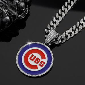 Collar Cubano con Emblema <span class=keywords><strong>de</strong></span> la Liga <span class=keywords><strong>de</strong></span> Fútbol Americano <span class=keywords><strong>de</strong></span> la NFL, Cadena con Colgante <span class=keywords><strong>de</strong></span> Moda para Fanáticos del Fútbol Americano, Joyería para <span class=keywords><strong>Hombre</strong></span> - Product Image 6