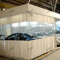 Rideau de séparation d'entrepôt sur mesure en vinyle transparent / bâches transparentes, rideaux latéraux industriels, bâche en PVC polyester enduit de PVC