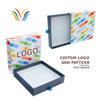 Emballage en carton papier personnalisé produits électroniques cadeau boîte à tiroir coulissant noir