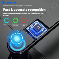 Serrure de porte intelligente numérique WiFi TTLOCK Tuya à prix d'usine, déverrouillage par code, carte RFID, carte IC, application smartphone, empreinte digitale biométrique