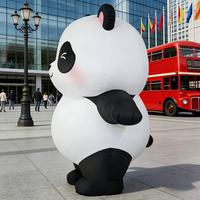 Ours gonflable mobile GAUSS, Panda de dessin animé multicolore, impression par transfert thermique, imperméable, durable, 6-8 pieds, installation facile, publicitaire
