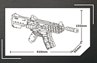 Kit Técnico de Ladrillos para Armar una Réplica de la Pistola AK47, Juguete de Rifle de Asalto, Modelo de Arma Militar