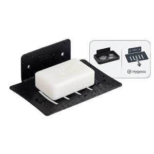 SUOELA Wall Mount Soap Dish Rectangular Plastic Self-Drain Hygenic <b>Bathroom</b> Holder - Product Image 1