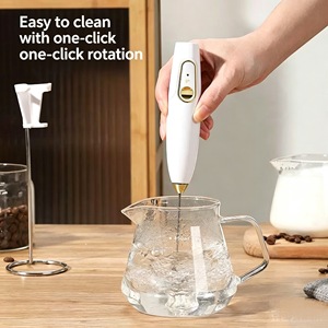 Mixeur à œufs sans fil rechargeable en plastique ABS à 3 vitesses avec cordon USB pour fouetter la crème, le matcha, <span class=keywords><strong>mousseur</strong></span> à <span class=keywords><strong>lait</strong></span> électrique - Product Image 2