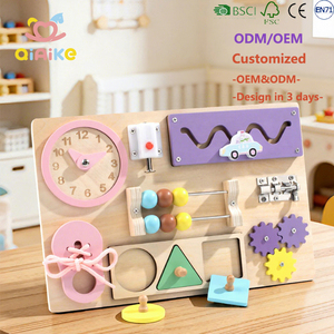 Nuovo Arrivo Qiaike Baby Wooden Busy Board Giocattoli <span class=keywords><strong>Montessori</strong></span> Accessori in Legno Fai-da-te <span class=keywords><strong>Tavole</strong></span> Sensoriali per Abilità Motorie Fini 3-6 anni - Product Image 1
