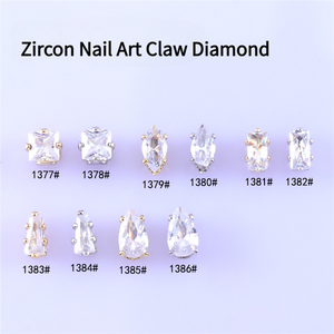 100 pezzi strass con artiglio in zirconi Cooper placcato oro alla moda pietre preziose sciolte per la creazione di gioielli fai da te, collana e bracciali - Product Image 3