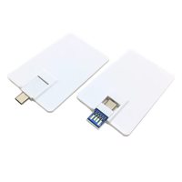 Clé USB 2.0 Type-C personnalisée avec logo, format carte de visite, en plastique, garantie 1 an pour tablette et téléphone
