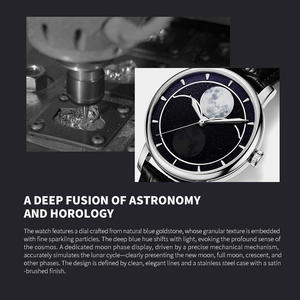 <span class=keywords><strong>Orologi</strong></span> di Lusso <span class=keywords><strong>Automatici</strong></span> Meccanici da <span class=keywords><strong>Uomo</strong></span> con Grande Fase Lunare, Avventurina Luminosa, Logo Personalizzabile – Produttore di <span class=keywords><strong>Orologi</strong></span> OEM ODM - Product Image 2