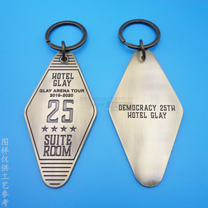 Diamond Shaped Metal Keychain Zinc Alloy <b>Custom</b> Logo <b>Key</b> <b>Ring</b> Pendant Gift - Product Image 2