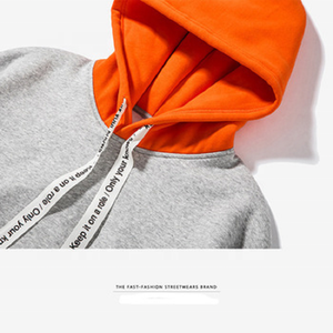 Streetwear Fleece <span class=keywords><strong>Pullover</strong></span> gris Sudadera con capucha Hip Hop sudaderas con capucha para hombres - Product Image 6
