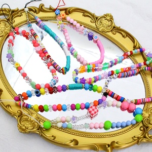 Cinturino e Catena Colorati con Perle e Ceramica per Viso e Lettere in Argilla Morbida, Unisex, Personalizzabili - Product Image 4