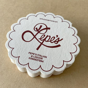 Posavasos Redondos Absorbentes de Papel Baratos, Posavasos Cuadrados Absorbentes de Papel para Bebidas, Posavasos de Papel de 80pt - Product Image 4