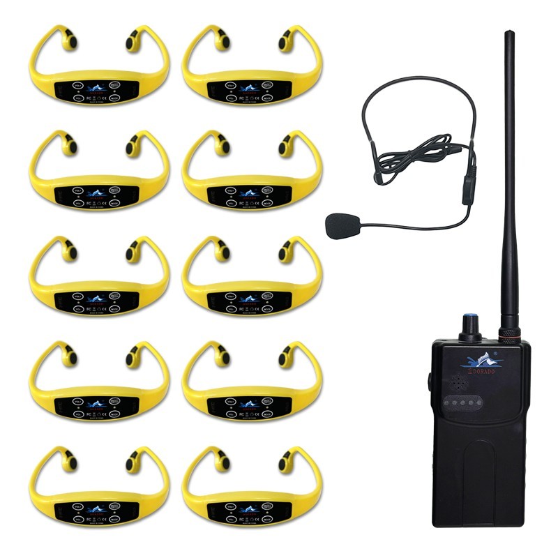 Real-Time Communication H907 <strong>Bone</strong> <strong>Conduction</strong> Headset Digital Display Waterproof FM Transmitter for Athlete Swimming Training