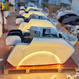 Mueble para Salón de Belleza Silla Lavacabezas Reclinable con Masaje Eléctrico Cama de Spa para Champú - Product Image 4