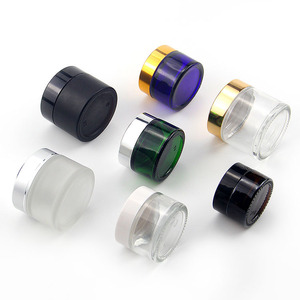 5ml 10ml 15ml 20ml 30ml 50ml <span class=keywords><strong>100ml</strong></span> mỹ phẩm cơ thể mặt kem màu xanh lá cây trong suốt mờ hổ phách lọ thủy tinh với kim loại vít có nắp đậy - Product Image 4