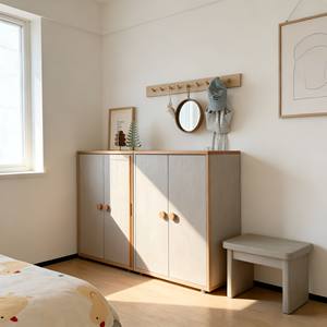 Armoire de rangement modulaire pour enfants MUJU, en bois moderne, respectueuse de l'environnement, adaptée aux enfants, coins arrondis, étagère ouverte, 5+ tiroirs, salon - Product Image 2