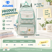 Sac à dos grande capacité anti-vol imperméable style coréen mignon avec logo personnalisé 6 couleurs, multi-poches, pour usage quotidien, idéal pour adolescentes