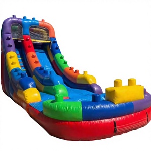 Toboggan aquatique gonflable en promotion – Toboggan aquatique et sec pour enfants et adultes, idéal pour les zones de jeux extérieures - Product Image 4