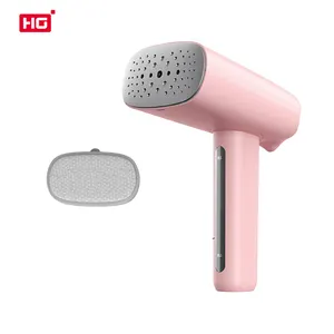 HG Pink Steam Ironing for Clothes Mini Travel Compact Handy Fabric Garment Steamer with Detachable Water Tank