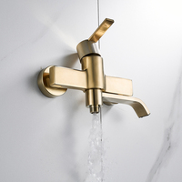 Momali design original tirer pousser bec pivotant inverseur laiton brossé or pluie mitigeur de douche robinet de luxe bain douche robinet