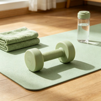 Ensemble d'haltères en silicone rondes antidérapantes avec logo personnalisé pour la musculation à domicile, le yoga et le pilates pour femmes