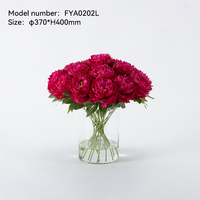 Lot de fleurs artificielles en soie et plastique pour acheteurs en gros – Arrangements de pivoines pour événements, réceptions et décorations de bureau