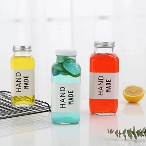 Verre à shot de 300 ml, transparent, style français, pour jus pressé à froid, bouteille de brandy, bouchon à vis en aluminium, sérigraphié, marque HCP - Product Image 4