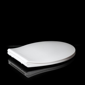 Asiento de Inodoro Delgado Blanco de PP con Bisagras de Fijación Superior Completas, <span class=keywords><strong>Tapa</strong></span> Redonda de Plástico para <span class=keywords><strong>WC</strong></span> con Bisagras de Acero Inoxidable Cromado para Baños - Product Image 4