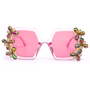 Mode Diamant <span class=keywords><strong>Lunettes</strong></span> De Soleil Femmes 2020 <span class=keywords><strong>Vintage</strong></span> Carré Coloré <span class=keywords><strong>Lunettes</strong></span> de soleil Dégradé Luxe Punk <span class=keywords><strong>Lunettes</strong></span> UV400 - Product Image 3