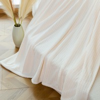 Vente en gros d'usine, couverture en flanelle jacquard personnalisée, couverture en polaire 100% polyester pour la maison