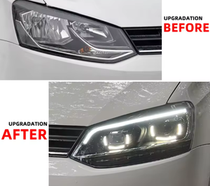 ไฟหน้า LED สำหรับ VW Polo ปี 2011-2018 รุ่น AURON  ไฟต่ำแบบ Retrofit/Upgrade ความสว่างสูง 6000 ลูเมน 6000K 12V 36W ไฟหน้าใหม่ - Product Image 4