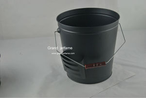 Factory Price 8.3 Gallon Fireplace Heat Insulation <strong>Coal</strong> <strong>Buckets</strong> Metal <strong>Coal</strong> <strong>Buckets</strong> <strong>with</strong> Wooden Handle for Indoor Fireplace - Product Image 5
