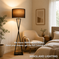 Lampadaire contemporain en fer forgé, design d'angle de canapé de luxe haut de gamme, lampe de bureau verticale