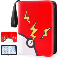 Album de cartes Pokémon en acier inoxydable avec fermeture éclair, classeur à feuilles mobiles pliable, pour rangement de jeux, collection Rêve de Trésor, capacité 400 cartes