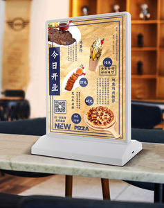 Boîte à lumière LED rectangle double face Rechargeable Desktop Menu Poster Frame for Bar Companies Hôpitaux for Buildings Home <span class=keywords><strong>Car</strong></span> - Product Image 2