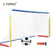 Topko armação de futebol infantil, portátil e dobrável para áreas internas e externas, pequeno para futebol, 5 pessoas