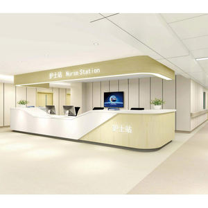 Mostrador de Recepción para Consultorio Médico, Muebles de Hospital Ginecológico, Madera Ecológica, Estilo Europeo, Forma de U, Información - Product Image 1