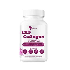 Compléments Alimentaires à Base de Plantes OEM en Capsules Complexes pour Adultes, Types I, II, III, V, X, Biotine, Vitamine C, Acide Hyaluronique pour Cheveux, Peau et Ongles - Product Image 1