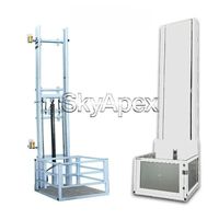 Monte-charge hydraulique compact pour villa, élévateur à rail de guidage, plateforme de levage pour entrepôt et usage domestique, palan à matériaux simple