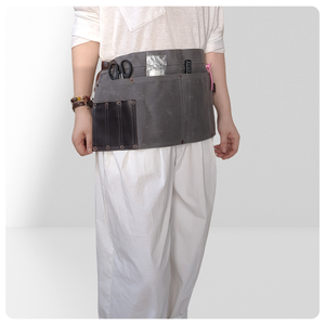 Tablier de travail en cire rétro personnalisé pour coiffeur esthéticienne outil taille coton toile cuir PVC PE nourriture peinture barbier broderie - Product Image 6