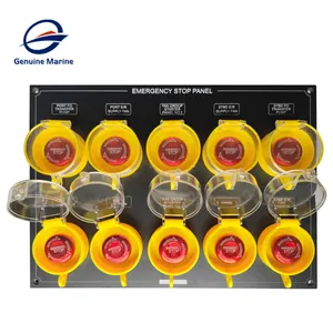 Genuine Marine Waterproof Custom 12V 220V Boat Emergency Stop Panel Switch Panel For Ship Yacht