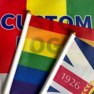 Eco-Friendly Polyester Custom Size Digital Printed Hand Waving <b>Flags</b> for Event Use with Any Design - Product Image 5