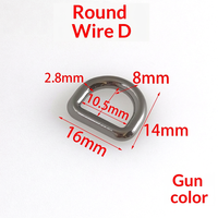 Aksesoris Perlengkapan Tas D-ring Tali 10.5mm, Gesper Dekoratif Setengah Lingkaran untuk Sepatu dan Pakaian, Model DY280