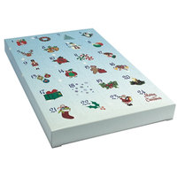 Boîte de calendrier de l'avent alimentaire vide de style tendance pour Noël