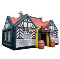 Tente de pub britannique gonflable en PVC de qualité commerciale, écologique, taille personnalisée, capacité >500 kg, garantie 3 ans pour la bière et la musique