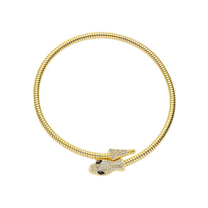 Hot Selling Hiphop Style Snake Shaped Short Collarbone Necklace Gold <b>Silver</b> Plated Unisex's Necklaces Fashion Jewelry Wholesale - Product Image 5