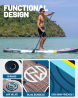 Tabla de Surf al por Mayor de Fábrica 11'x34"x6" de Madera Profunda Inflable para Stand Up Paddle Drop Stitch con Asiento