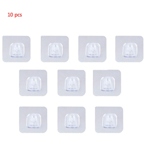 Waterproof Eco-Friendly 2-Pack Hanging <b>Hook</b> Removable Double-Sided Adhesive Plastic Solid Transparent Wall Mounted Sticky <b>Tools</b> - Product Image 3